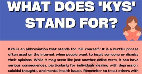 kys stands for|KYS Meaning, Uses and Examples